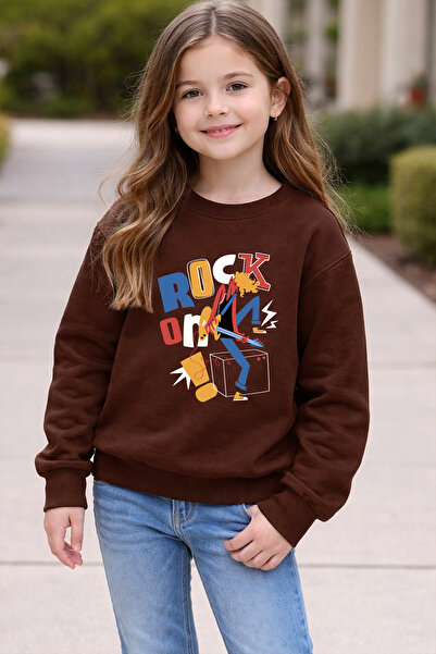ADABEBEK Premium Παιδικό Φούτερ με Στάμπα Rock On Roll 26084