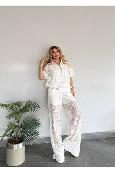 RED WOMAN FASHİON Lace Suit