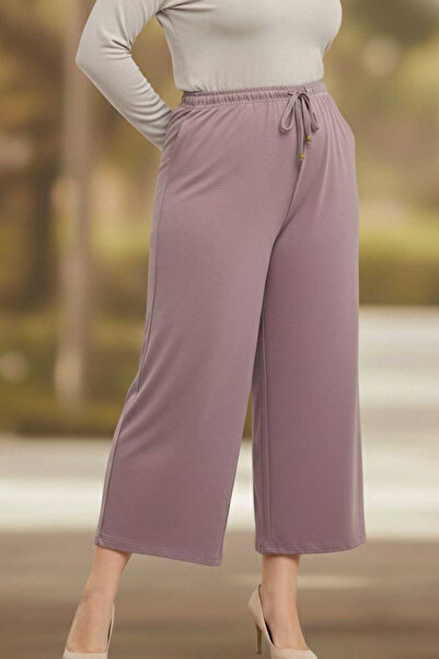 Swana Γυναικείο άνετο υφασμάτινο παντελόνι Aerobin σε μεγάλο μέγεθος - Dusty ...