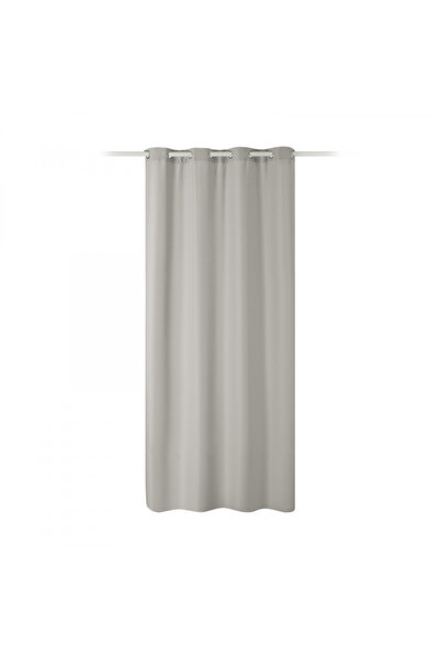 JEMIDI Stella opaque drapery with rings, 140 x 245 cm, Grey, Polyester, 55283...