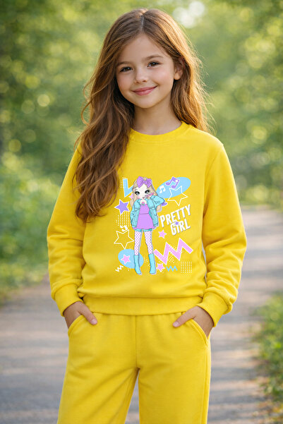 ADABEBEK سويت شيرت أطفال مطبوع عليه Premium Singer Pretty Girl 27023