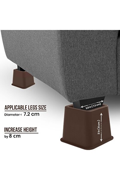 Utopia Bedding - Pachet de 8 suporturi de mobilier reglabile de înaltă calita...