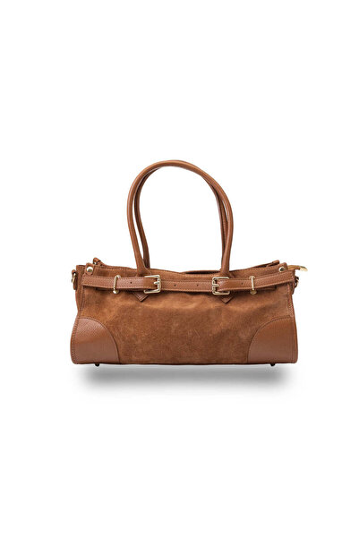 TORO NERO Women's bag made of brown genuine leather Evelin