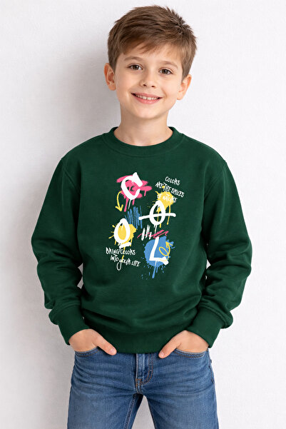 ADABEBEK سويت شيرت أطفال مطبوع بتصميم رائع وملون عالي الجودة 26102