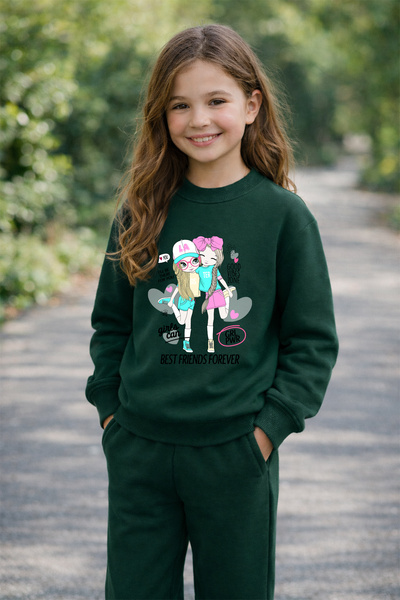 ADABEBEK Hanorac pentru copii cu imprimeu Premium Sister Girl Power 27026