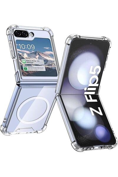 Generic Samsung Galaxy Z Flip 5 Magnetic Clear Case Cover