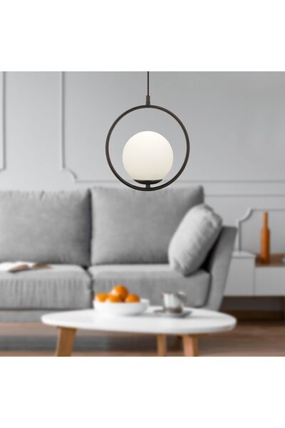 Apliqa Луис 1xE27 Черен висящ полилей Lustra Модерен полилей