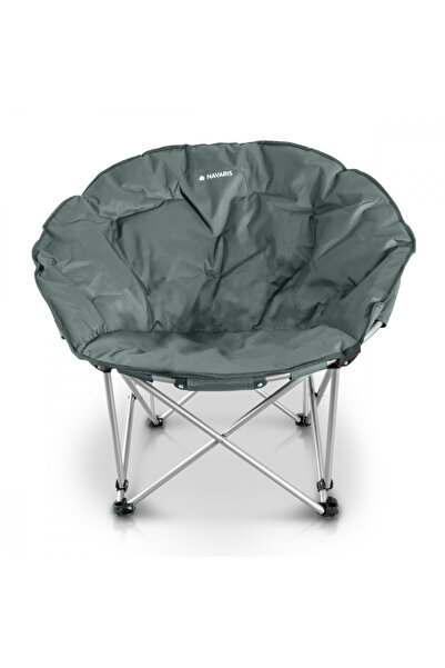 Navaris Folding Outdoor Chair, Supports up to 150 kg, Padded, Gray, 45134.1.22