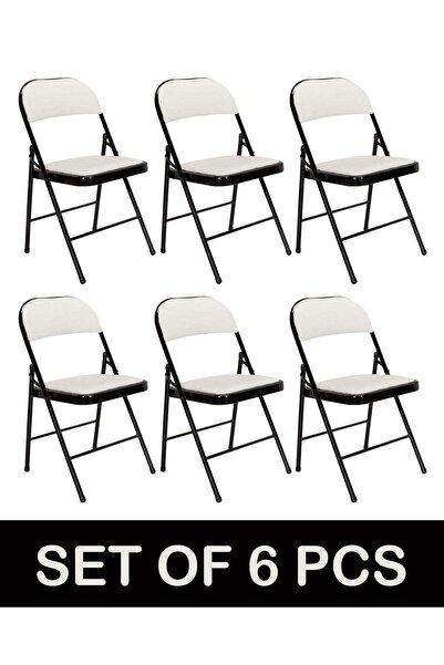 Generic مجموعة من 6 كراسي قابلة للطي للمنزل والمكتب، مقاس 40 × 78 سم