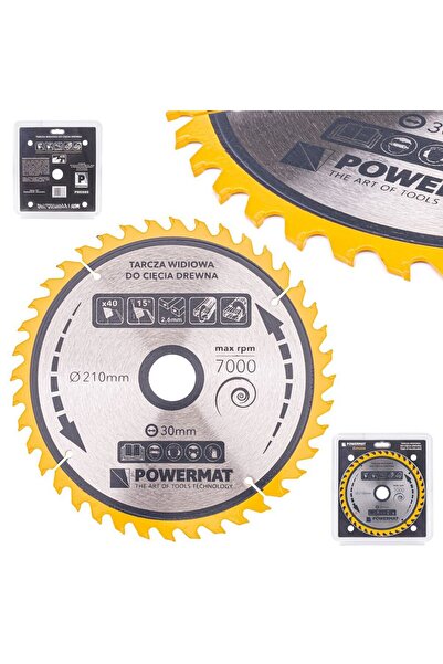 Powermat Диск за циркуляр за дърво, 210 x 30, 40 зъба, vidia,