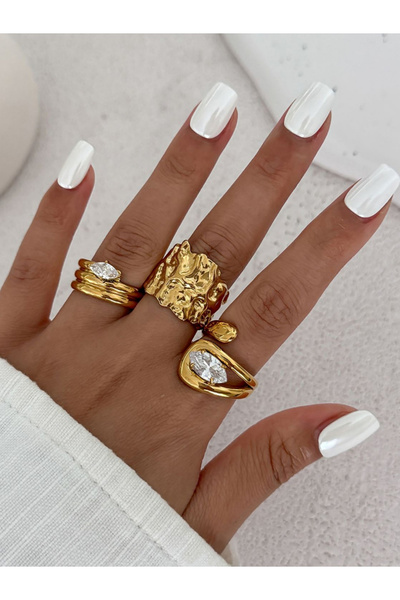 Take Two By Styli Pack of 3 - Statement Rings