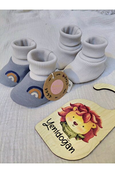 zsz tasarım YENIDOGAN PAMUKLU 2 LI PATIK SET