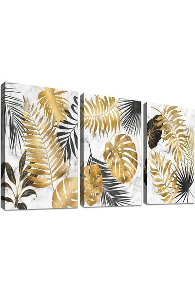 Other Set 3 Tablouri Canvas - Rama Lemn, Design Abstract Modern, Imprimeu HD ...