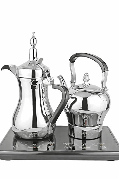 SP طقم دلة قهوة وغلاية شاي كهربائية DX3410 دلة سعة 1 لتر، غلاية سعة 1.2 لتر، ...