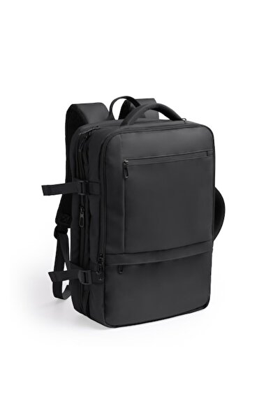 COLLECTİON Expandable PU Leather travel Backpack with padded back and handles