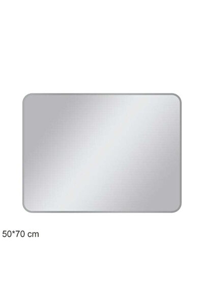 Generic Aqua Drop Rectangular Plain Bathroom Mirror Silver 50 x 70 cm
