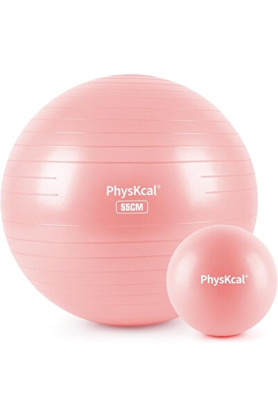 NO BRAND PhysKcal Set minge de gimnastică roz groasă de 55 cm și minge Pilate...