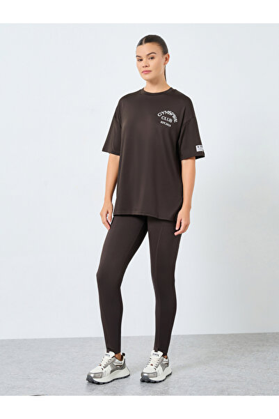 Styli Gymspire Edition - Label and Tab Dropped Shoulder Short Sleeve Top with...