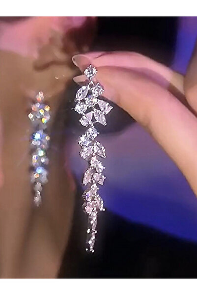 Take Two By Styli Rhinestone Tassel Earrings