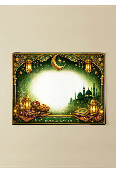 Markaev Green Ramadan Kareem Cotton 6-Piece American Service Set