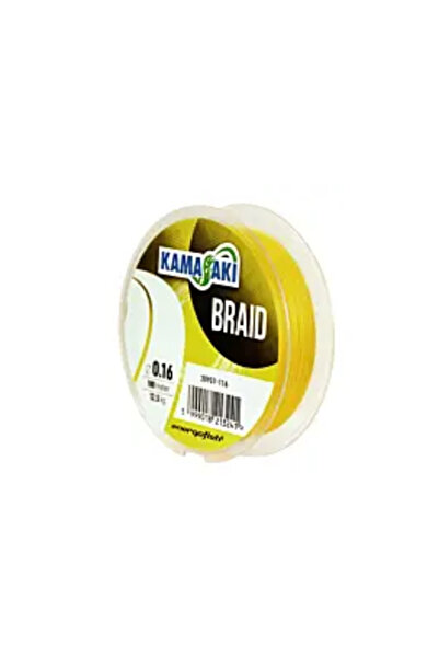 Kamasaki Fir de pescuit împletit, 0,16 mm, 100 m, galben
