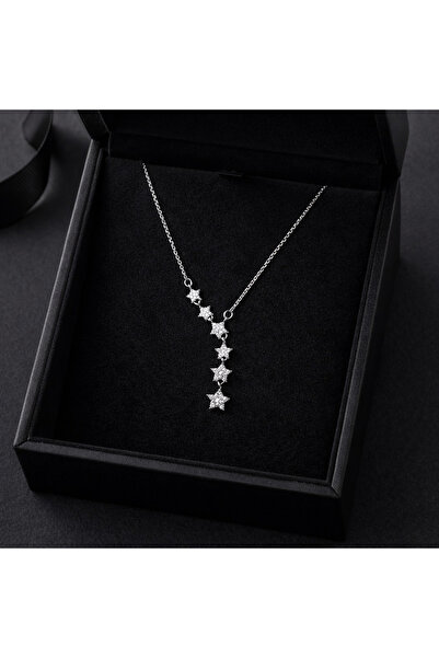 Takistan Gümüş Kayan Yıldız Kolye