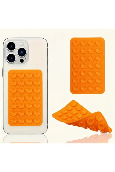 DARKOM Vantuzlu Çift Taraflı Silikon Yapışkan Telefon Tutucu-Kaymaz Vakumlu