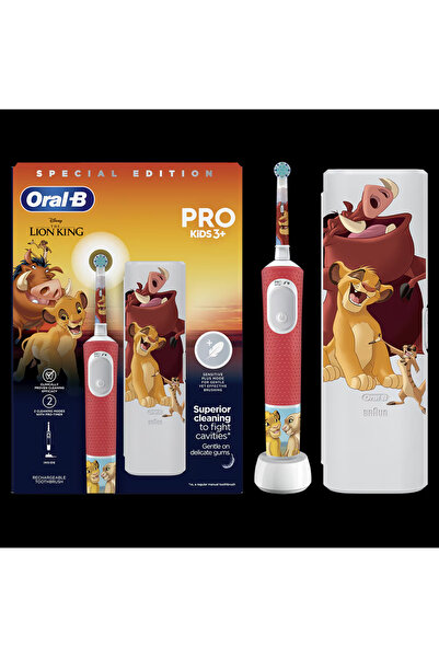 Oral-B Periuta de dinti electrica Pro Kids Lion King pentru copii, Curatare 2...