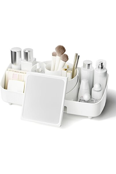 Other Organizator Machiaj Rotativ 360 - 5 Compartimente, Oglinda Inclusa - Al...