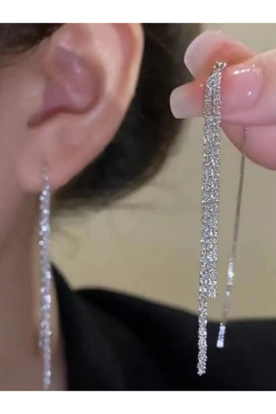 Take Two By Styli Embellished Tassel Earrings