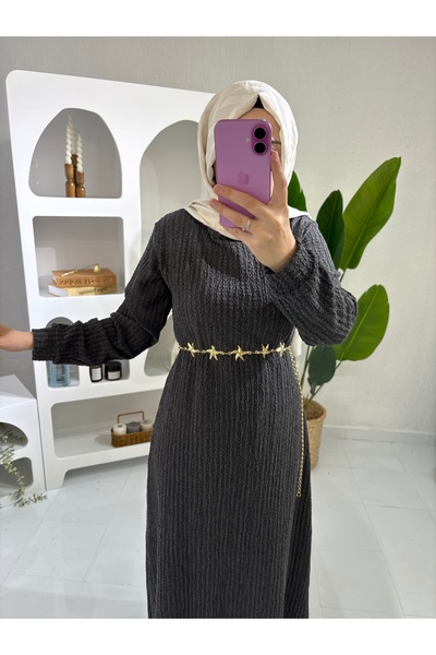 STİLSEN Star Belt Detail Boydan Dress