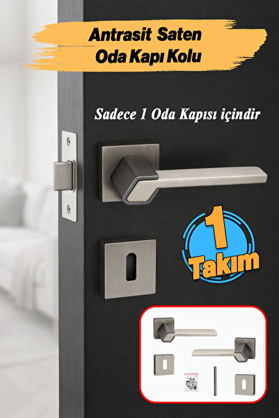 Badem10 (1 set-pereche) Seria Tokyo cu insignă pătrată, mâner de ușă modern p...