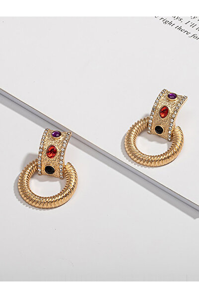 Take Two By Styli Embellished Rhinestone Earrings