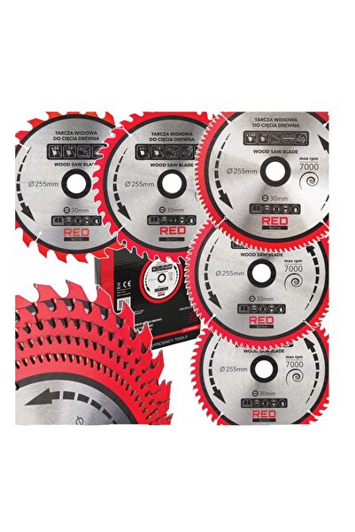 Red Technic Σετ κυκλικών πριονωτών λεπίδων για ξύλο 255 x 30 mm, 24, 40, 60, ...