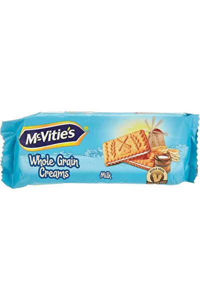 McVities بسكويت كريمة الحبوب الكاملة بنكهة الحليب، 100 غرام