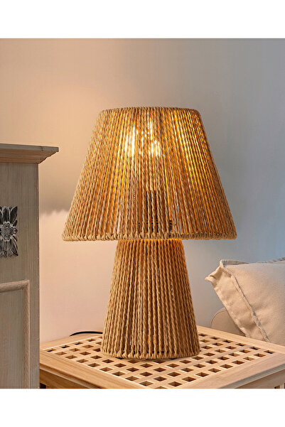 Apliqa Επιτραπέζιο φωτιστικό Blera Wicker Bohem από ψάθα