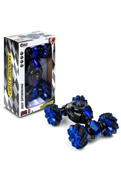 Generic HST Super Double Flip Skidding Stunt Remote Controlled Car for Kids Blue