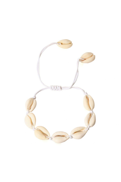 EFAYN.RO Handmade bracelet with shell pendant, ankle or hand, adjustable, mad...