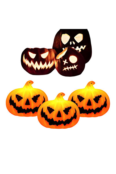 Other Halloween LED Decorative Lights, Set of 3 Pumpkin Lanterns, PP Plastic,...