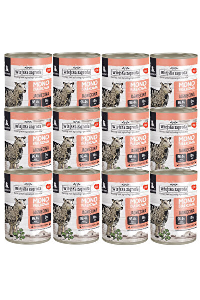 Wiejska Zagroda Hrană umedă pentru căței cu miel 12x400g