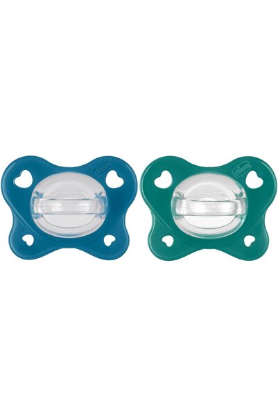 Chicco Dual Soft Silicone Pacifiers 16-36 Months, Two-Tone, Set of Two Soft P...