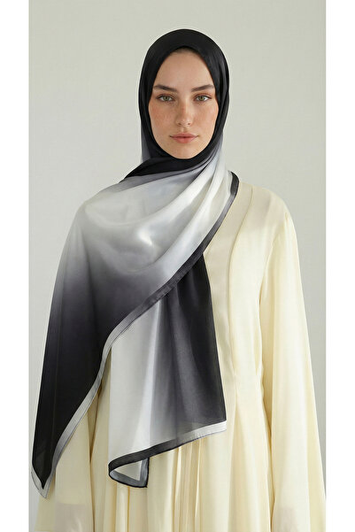 Karaca SİLVA DEGRADE KUMLU ŞAL -SİYAH / BEYAZ