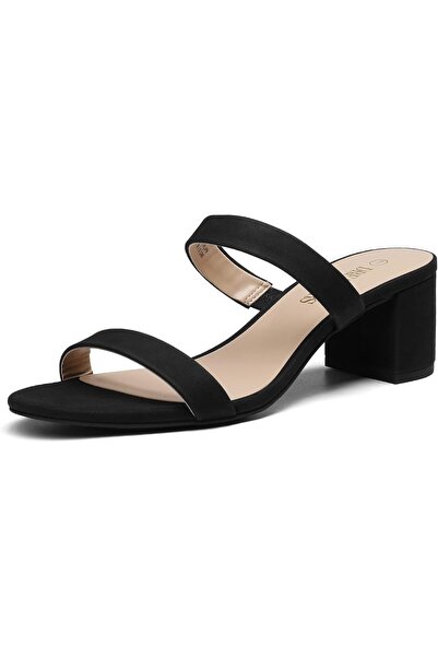 Other DREAM PAIRS Women's Sandals - Thick Heel, PU Straps, TPR Sole - Black, ...