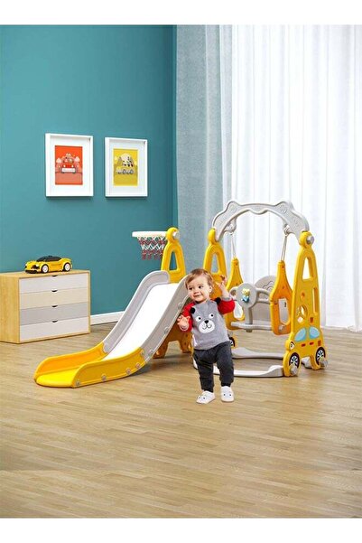 Generic JSAITOYS 3 In 1 Mini Baby Toddler Kids Indoor Slide Toy Plastic Swing...