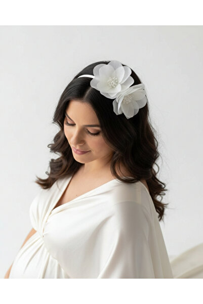 mirami Beyaz Çiçek Taç