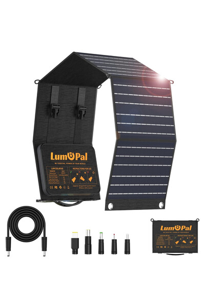 Lumopal Panou solar pliabil 60 W cu incarcator USB-C & USB-A 3.0 (22 W), IP65...