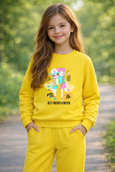 ADABEBEK سويت شيرت أطفال مطبوع عليه Premium Sister Girl Power 27026