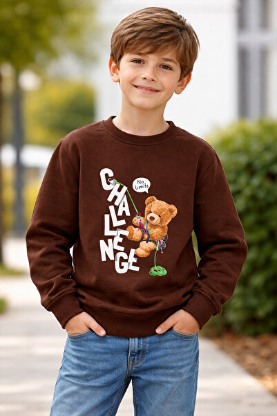 ADABEBEK Premium Παιδικό Φούτερ με στάμπα Αρκούδα Ορειβάτης 26201