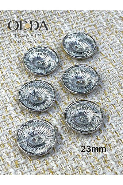 ODDA TASARIM ATÖLYESİ 23mm M.Ango Model Metal Hole-Perforated Button Set of 6