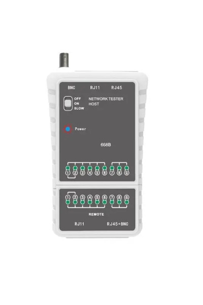 Mastfuyi FY668B tester for RJ45 network cable / RJ11 telephony / BNC